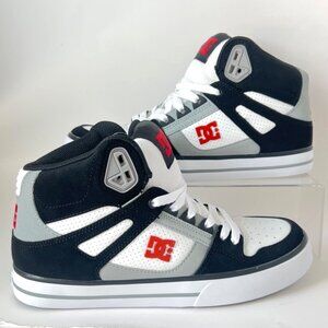 DC High Top Men Pure Hightops Black White Skater Shoes Trainers Size US 8.5